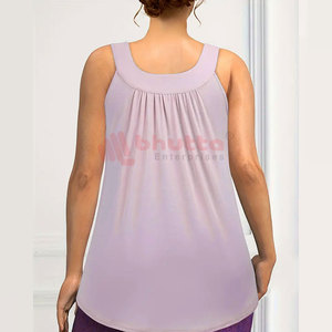 High Quality Plus Size <b>Women</b> <b>Tank</b> <b>Top</b> Solid Polyester/Cotton <b>Knitted</b> Casual Summer Breathable Quick Dry Gym Wear - Product Image 5