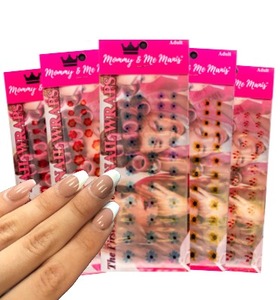 Autocollants pour ongles, une couleur, maman et moi, manucure, autocollants pour ongles, fabriqués aux États-Unis, vente en gros, design d'ongles, facile à appliquer, compatible avec la lumière UV - Product Image 1