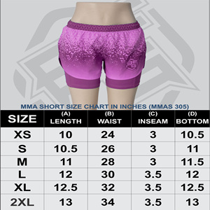 Pantalones cortos de MMA de cintura alta 2025 para mujer, ropa de entrenamiento transpirable con estampado de sublimación con logotipo personalizado para trotar y usar en el gimnasio - Product Image 5