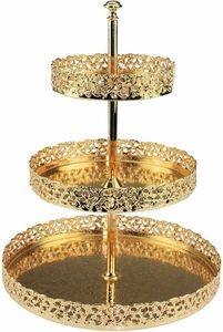 Aluminum <b>Casted</b> Round Cake Stand Silver Finished Design Stem Nickel Finishing Cup Cake Dessert Server Dishwasher Safe Best Price - Product Image 4