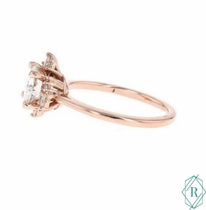 Anillo de diamante redondo de laboratorio, anillo de compromiso - Product Image 6