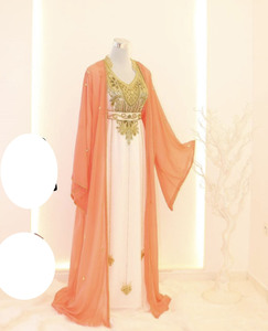 Kaftan islámico marroquí moderno para mujer Vestido de playa largo hasta el suelo con suministro ODM de manga larga transpirable - Product Image 2