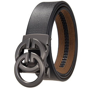 Cinturón Casual de Cuero Genuino de Vaca para Hombre, Hebilla Automática de Aleación, Impermeable, Transpirable, con Diseño de Diamantes de Imitación en 3D - Product Image 5