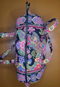 Quilted Cotton Duffle Bag Zipper Luxury Casual High Quality Hand-Luggage Size <b>Block</b> Printed Weekend <b>Yoga</b> Sport Durable Bag - Product Image 3