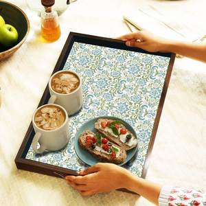 ถาดเสิร์ฟไม้ที่ทนทานและเชื่อถือได้มากขึ้นสำหรับชาและของว่าง ถาดเสิร์ฟตกแต่งที่ใช้งานได้ยาวนานในราคาที่ดีที่สุด - Product Image 5