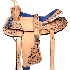 Fournisseur en gros de selle de cheval en cuir occidental intelligent Cheval en cuir véritable Western Personnaliser la conception de l'Indien - Product Image 3