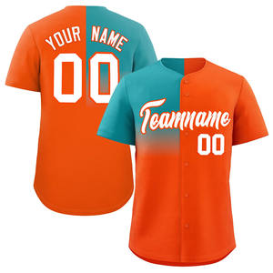 Vente en Gros de Maillot de Baseball à Rayures Bon Marché Personnalisé Respirant Design Grande Taille avec Techniques Imprimées Maillot de Baseball - Product Image 2