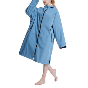 เสื้อพาร์กาโอ๊กซ์ฟอร์ดบุขนเชอร์ปา รุ่นโออีเอ็ม ขนาดใหญ่พิเศษ กันน้ำ ระบายอากาศได้ดี มีฮู้ด แขนยาว สีน้ำเงิน อุ่นสบาย ผลิตจากโพลีเอสเตอร์รีไซเคิล 100% - Product Image 4