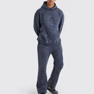 Ensembles de survêtements personnalisés avec logo, survêtement pour hommes, vêtements de sport, jogging, survêtement délavé à l'acide, survêtement délavé 2026 - Product Image 1