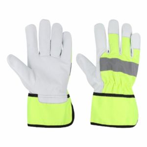 Guantes de seguridad de cuero de grano de vaca de Grado Superior Guantes protectores de construcción de alto rendimiento para trabajo pesado - Product Image 1