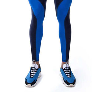 Leggings de compression pour hommes à plusieurs panneaux, impression personnalisée en couleur, taille élastique, respirant, couche de base sportive, salle de sport - Product Image 6