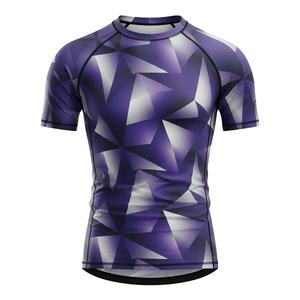 Camiseta de compresión sublimada personalizada para entrenamiento de MMA, BJJ, Jiu Jitsu No-Gi, para hombres, mujeres y niños, duradera, para natación, al por mayor. - Product Image 1