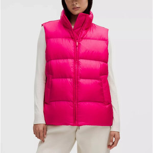 Gilet d'hiver personnalisé avec fermeture éclair, veste matelassée sans manches pour femme, isolée - Product Image 1