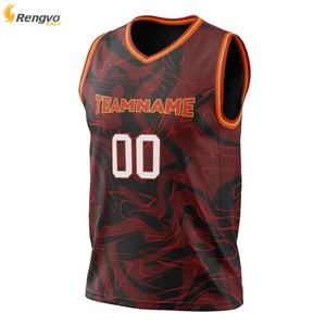 Maillots de basket-ball personnalisés avec logo brodé, respirants, à séchage rapide, antibactériens, vente en gros, impression numérique, taille plus - Product Image 6