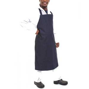 Unisex Lightweight Breathable Denim Work Apron with Pockets Vintage-Inspired Custom Colors & Logo for <b>Makers</b> - Product Image 1
