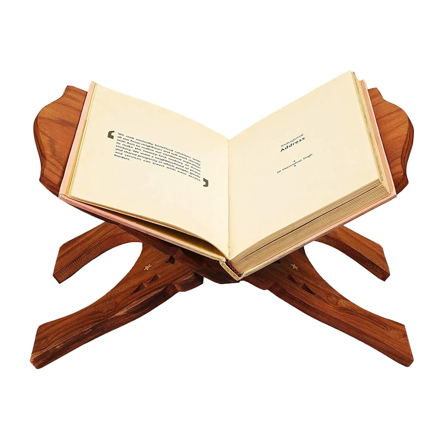 Decorazione natalizia porta libro sacro pieghevole in legno con mobili in legno dal design tradizionale per la decorazione in legno della camera da letto prodotto di lusso per la decorazione della casa Gifting