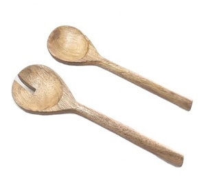 Fine Quality Most Trending Mango Wood Flatware Salad Server Or Spoon Top Quality Simple Look Kitchen <b>Gadgets</b> Cutlery Spoon Set - Product Image 1