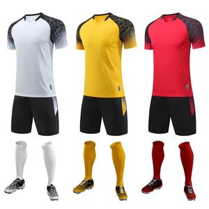 Maillot de football à manches courtes pour hommes à séchage rapide Ensemble de sport uniforme d'entraînement et de compétition pour enfants et adultes - Product Image 1