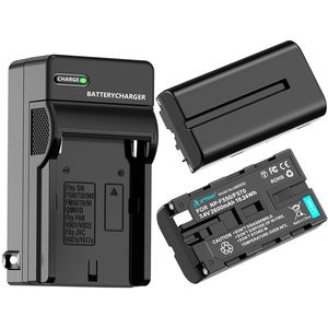 Per Sony 2600mAh NP-F550 2 batterie agli ioni di litio con caricatore a muro - Product Image 2