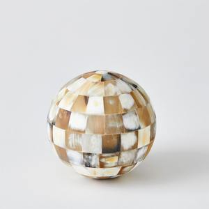 Lot de Boules Décoratives Modernes en Corne Naturelle de Couleur Os, Style Indien, pour Décoration de Table et d'Intérieur - Fournisseur d'Articles d'Art Décoratifs pour la Maison - Product Image 2