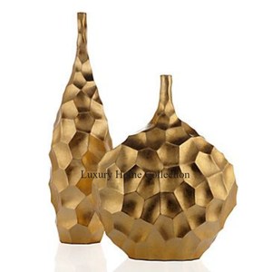 3 vases et pots à fleurs en métal de taille différente couleur argent grande forme martelée design travail jardin et balcon accessoires fourniture - Product Image 3