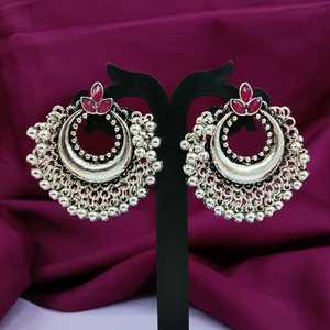Indian Crystal Jewelry Antique Boho Oxidized <b>Earring</b> Indian Wholesaler Jewelry Chandbali <b>Earrings</b> Fashion Jewelry Set for Women - Product Image 2