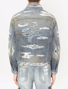 แจ็คเก็ตยีนส์ขาดๆ แบบโอเวอร์ไซส์ สไตล์สตรีทแฟชั่น ผ้าฝ้ายทนทาน สวมใส่สบาย เหมาะสำหรับการเดินทาง แจ็คเก็ตฤดูหนาว - Product Image 3