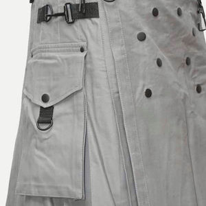 Kilt utilitaire pour homme de style moderne, en matière unie et pure, accessoire de mode - Product Image 6