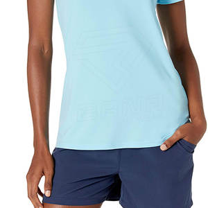 Offre Spéciale Service OEM personnalisé T-shirt à séchage rapide respirant et écologique pour femmes dernier style de tenue décontracté couleur unie léger - Product Image 2