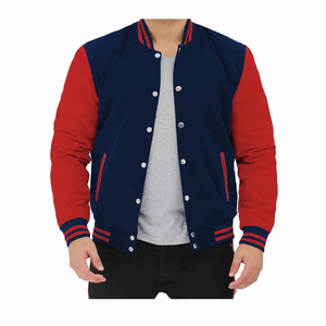 Crop Branded 2025 Chaqueta universitaria de lana para mujer con mangas a rayas y cuello alto Tela de lona de estilo callejero - Product Image 3