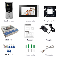 Vidéophone Filaire 4 Fils 7 Pouces Écran LCD Moniteur Étanche Interphone Vidéophone