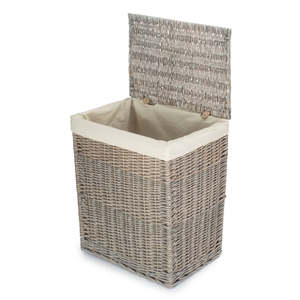 Slim <b>Grey</b> Wash Rattan Laundry <b>Basket</b> Fabric Cotton Plastic Metal Square <b>Storage</b> <b>Baskets</b> <b>for</b> Closet Outdoor Wedding Tool <b>Storage</b> - Product Image 3