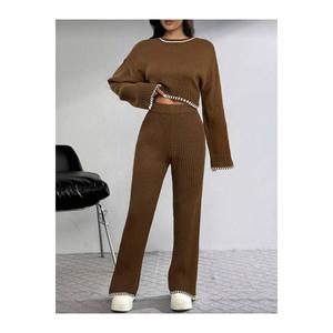 Conjunto de Suéter Tejido con Detalle de Punto de Pastor para Mujer - Product Image 5