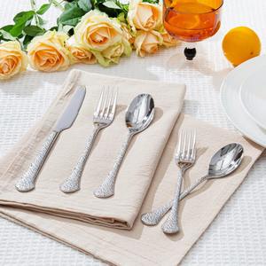 Juego de cubiertos de acero inoxidable brillante de alta calidad, elegante y perfecto para cenas de lujo, cocinas y restaurantes. - Product Image 5