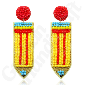 Pendientes de gota con cuentas multicolores hechos a mano para mujer Regalos de agradecimiento para maestros Estilo de moda - Product Image 1