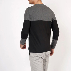 Qualité supérieure 100% coton respirant personnalisé hommes survêtements deux pièces plaine pull sweat ensemble col rond grande taille - Product Image 4