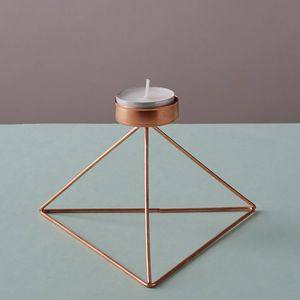 Porte-chandelier en métal et cuivre de dernière conception support à base unie décor de table à manger poli décoration de la maison indienne - Product Image 2