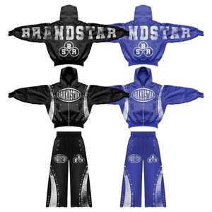 ชุดวอร์มระบายอากาศได้ดีของผู้ชายชุดเสื้อฮู้ดผ้าฟลีซผ้าฝ้าย100% ฟอกสีกรดสำหรับฤดูหนาวยิมฟิตเนสชุดลำลองโลโก้ออกแบบได้ตามต้องการ - Product Image 6