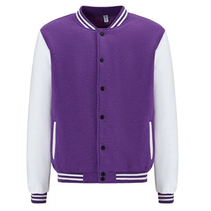 Chaqueta Varsity de Béisbol para Hombre de Alta Calidad del Fabricante OEM, Chaqueta Cortavientos con Mangas de Cuero y Bordado Personalizado - Product Image 1
