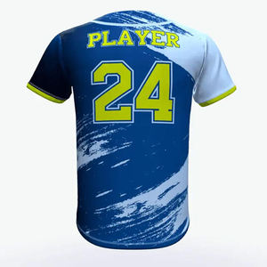 Camiseta de Béisbol de Poliéster de Alta Calidad para Hombre, Talla Grande, Secado Rápido, Transpirable, Antibacteriana, Diseño a Rayas con Color Personalizado - Product Image 2