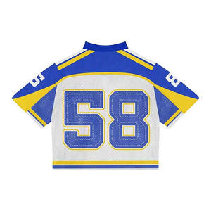 Camiseta de fútbol informal para hombre, corte de gran tamaño de moda con números deportivos llamativos, perfecta para el estilo diario. - Product Image 3