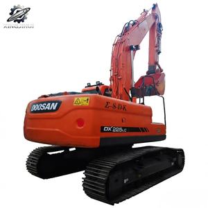 Excavadora de cadenas Doosan DX225 usada, 22 toneladas, cucharón de 1.1m³, marca coreana original, excavadora grande para construcción, pocas horas de uso, certificación CE - Product Image 1