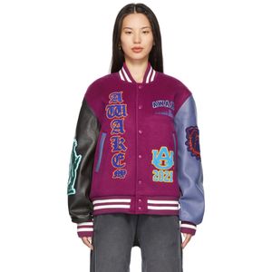 Cotton Women Baseball Jacket Solid Color Letterman Chenille Embroidery Patches Varsity Jacket New Hot Fashion Brand Sport Wear - Product Image 1