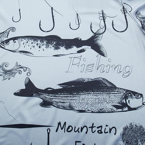 Camiseta de pesca a prueba de viento impermeable impresa personalizada, camisa de manga larga para Unisex, transpirable, UPF 50 +, secado rápido, ropa para exteriores, clubes - Product Image 5