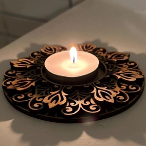 Wooden Six Column <b>Candle</b> <b>Holder</b> Suitable For Home Decor Table Centerpiece And Festive Lighting Handcrafted From India - Product Image 3