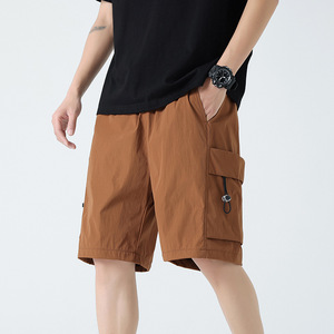 กางเกงขาสั้นกีฬาสำหรับผู้ชายกางเกงลำลองห้าจุดกางเกงขาสั้นผ้าไหมเนื้อบางแห้งเร็วออกแบบโลโก้ฤดูร้อน - Product Image 6