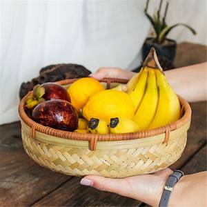 Unique Design Handmade Natural Eco-friendly Sustainable Bamboo Fruit <b>Storage</b> <b>Basket</b> for Home & Kichen Decoration Best Selling - Product Image 2