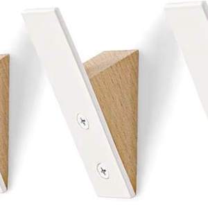 Beech Wood Coat <b>Hook</b> <b>Rack</b> With White Beech Wood <b>Wall</b> <b>Hooks</b> Decorative <b>Wall</b> Coat <b>Hook</b> for Hanging Coats Hats and Clothing - Product Image 1