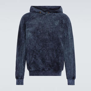 Sweat à capuche vintage délavé pour hommes avec poche kangourou sur le devant Capuche à cordon de serrage réglable Tissu en coton doux pour plus de confort - Product Image 1