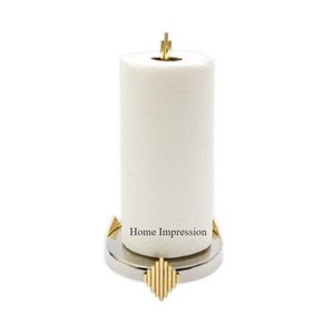 Modern Creative Art Superior Quality Silver Color Finishing & Golden Unique Designer Base Tissue Paper <b>Towel</b> Holder and <b>Stands</b> - Product Image 1